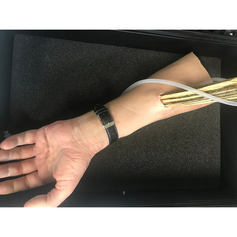 Realistic Trauma Training Lower Arm with Foreign Object for Hemorrhage Control