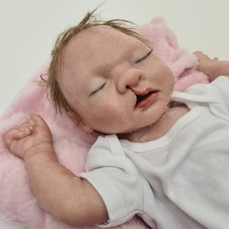 Realistic Baby Simulator 'Nina' with Cleft Lip for Nursing Care and Intubation Training