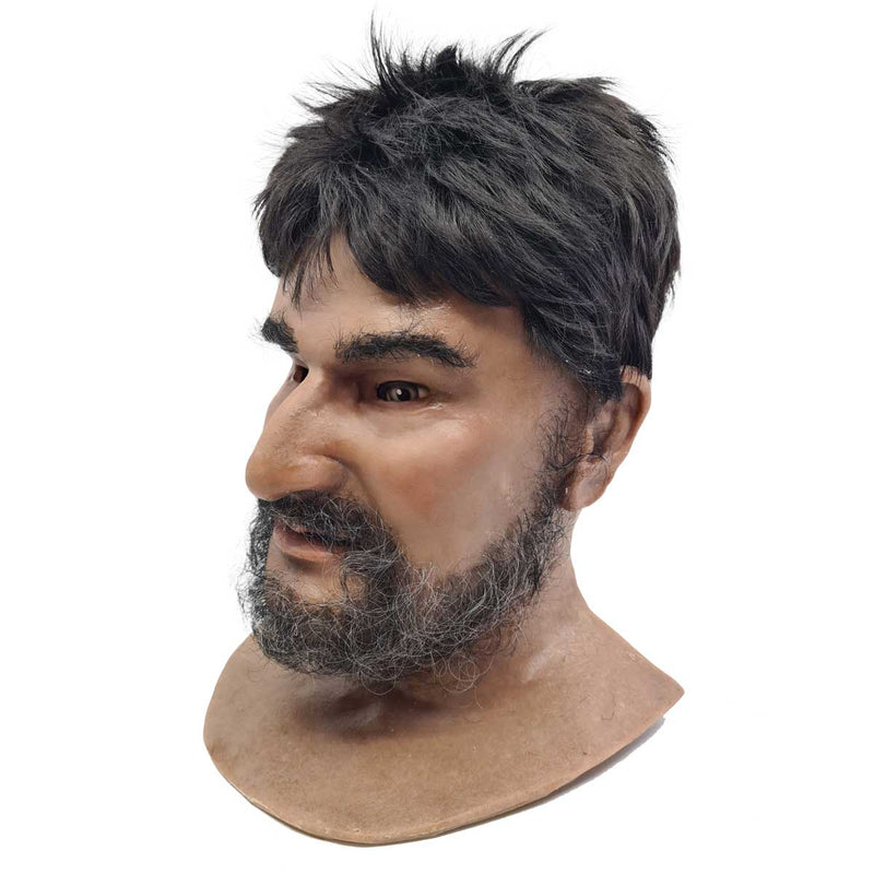 Realistic Facial Overlay 'Farrouk with Beard' for Adult Manikin Training Simulators