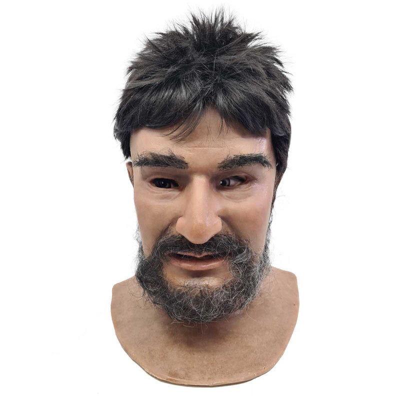 Realistic Facial Overlay 'Farrouk with Beard' for Adult Manikin Training Simulators