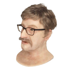 Realistic Facial Overlay 'Felix,  Small Moustache' for Adult Manikin Training Simulators