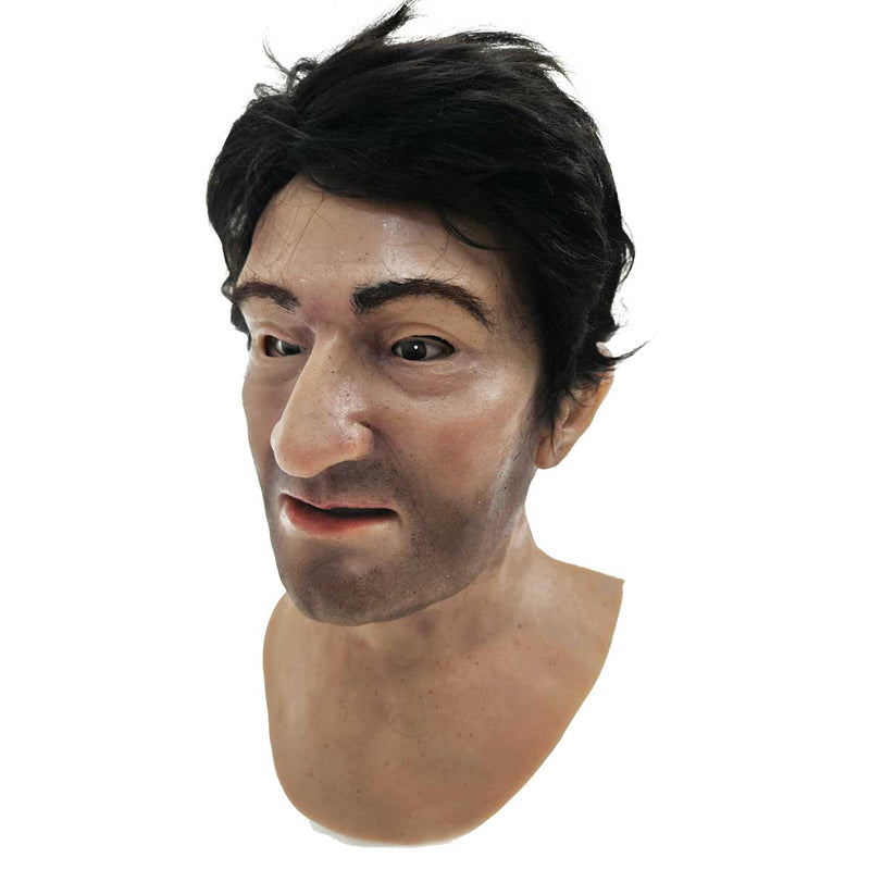 Realistic Facial Overlay 'Franz | Stubble' for Adult Manikin Training Simulators