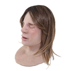 Realistic Facial Overlay 'Gretle' for Adult Manikin Training Simulators