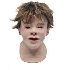 Realistic Facial Overlay 'Shaun' for Child Manikin Training Simulators