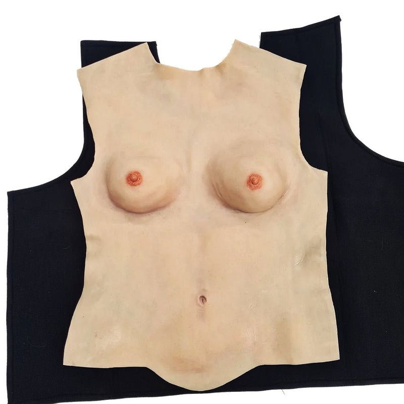 Realistic Female Torso Overlay for Adult Manikin Training Simulators