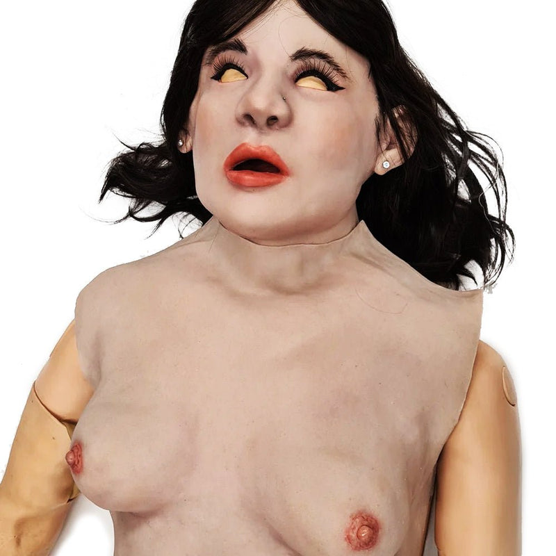 Realistic Female Torso Overlay for Adult Manikin Training Simulators