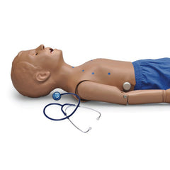 5-Year-Old Patient, Heart and Lung Sounds Skills Trainer with Intubatable Airway, Dark